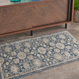 nourison quarry qua06 blue beige rug