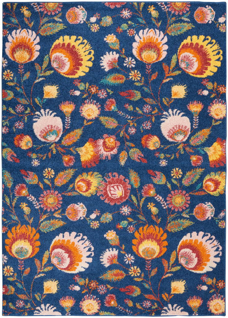 nourison allur alr08 navy multicolor rug