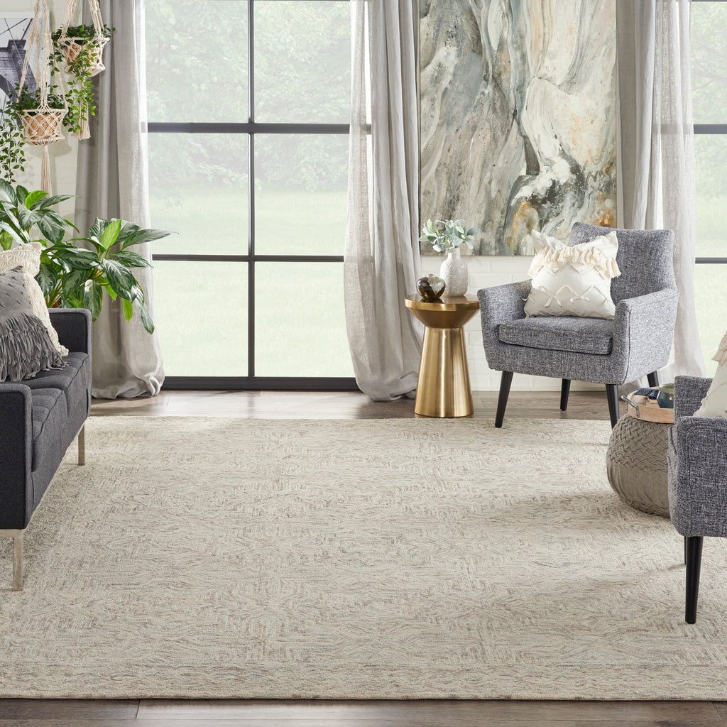 nourison interlock itl03 blue ivory rug