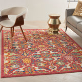 nourison allur alr03 red multicolor rug