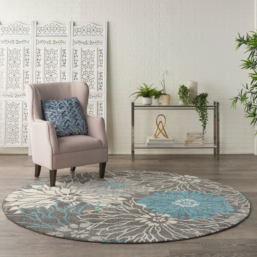 nourison passion psn17 charcoal blue rug