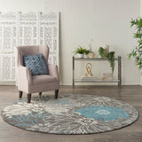 nourison passion psn17 charcoal blue rug