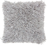 nourison shag tl050 lt grey pillow
