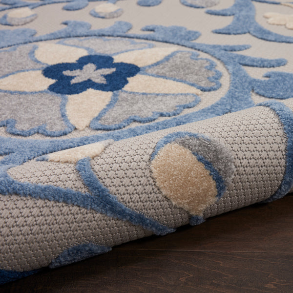 nourison aloha alh17 blue grey rug