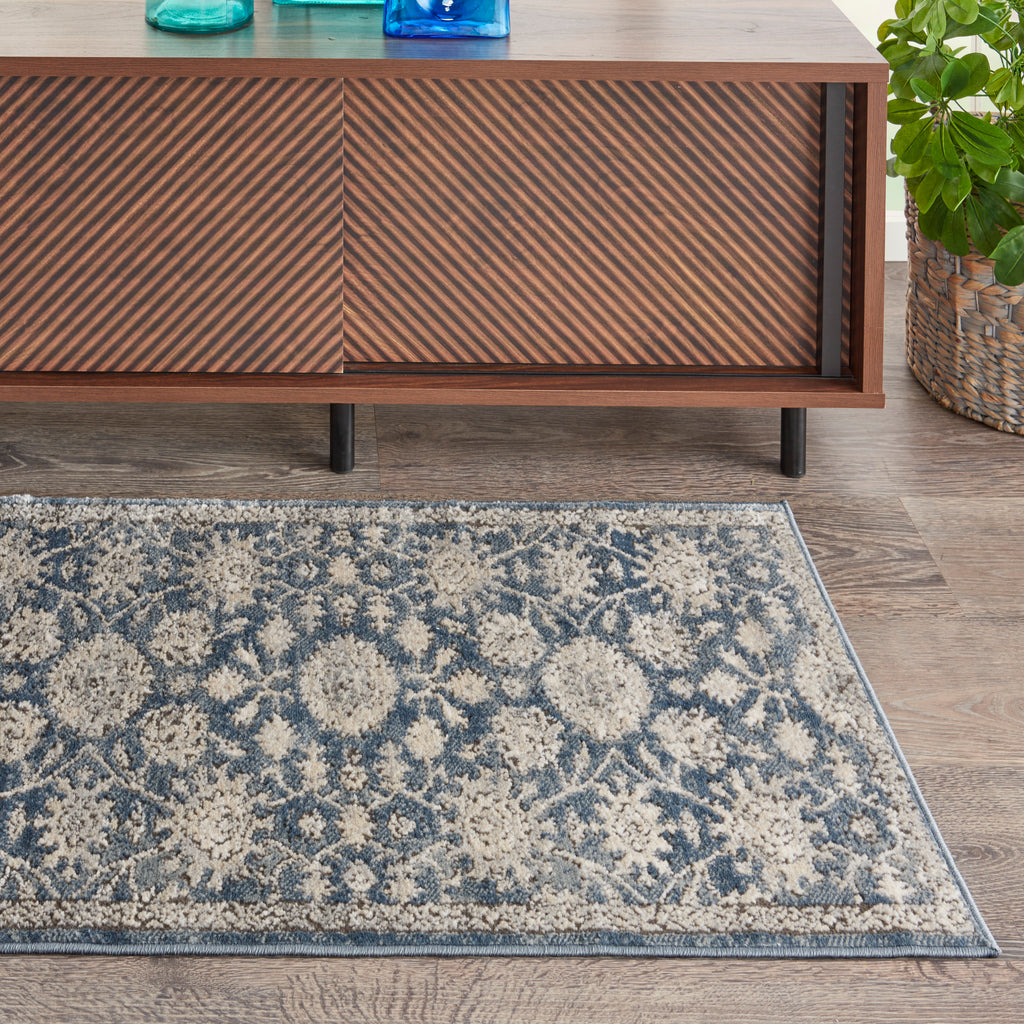nourison quarry qua06 blue beige rug