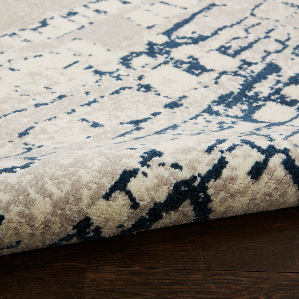 nourison twilight twi10 ivory navy rug