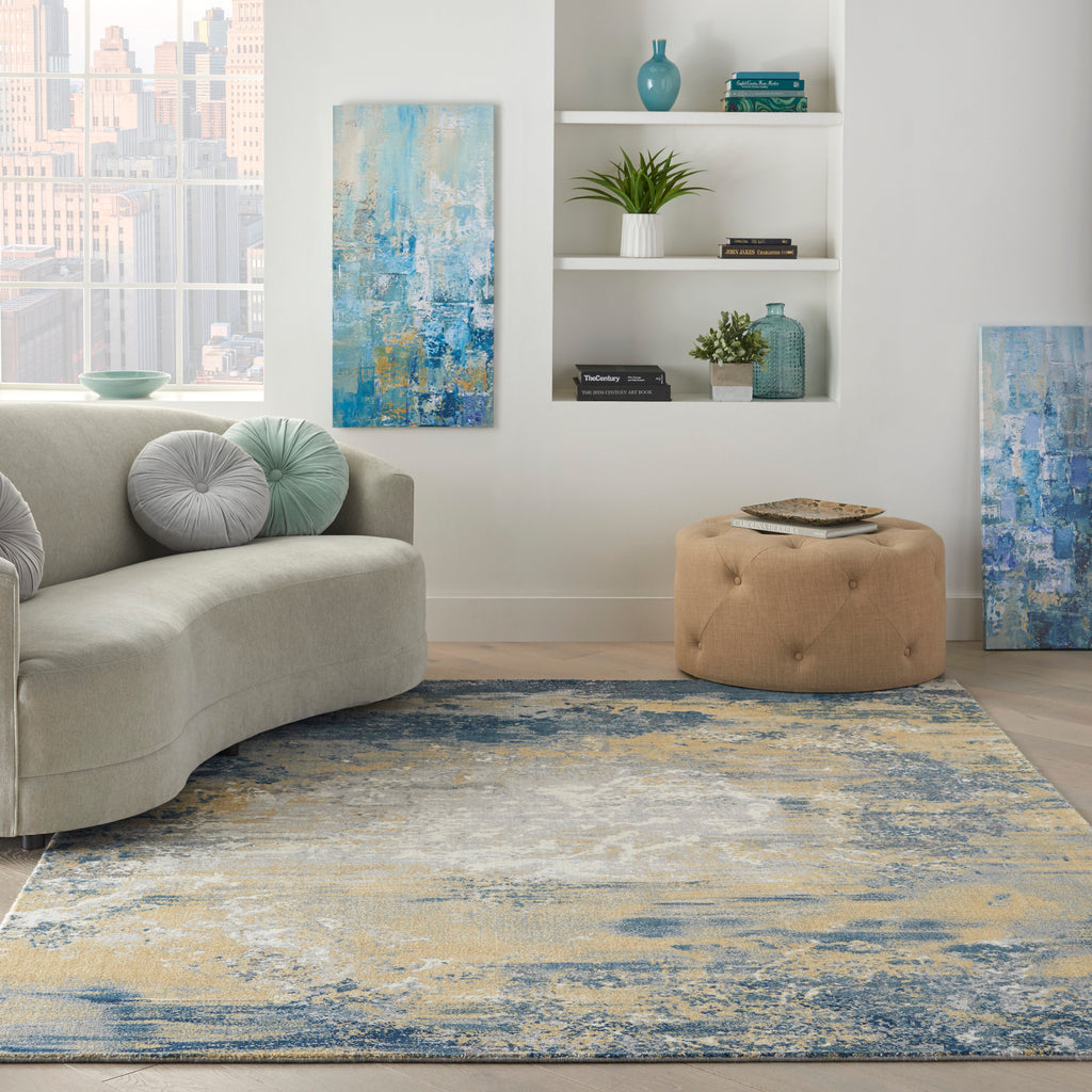 nourison twilight twi22 navy gold rug