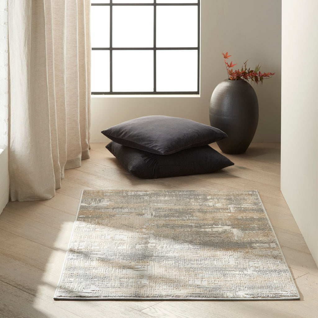 nourison rush ck951 grey beige rug