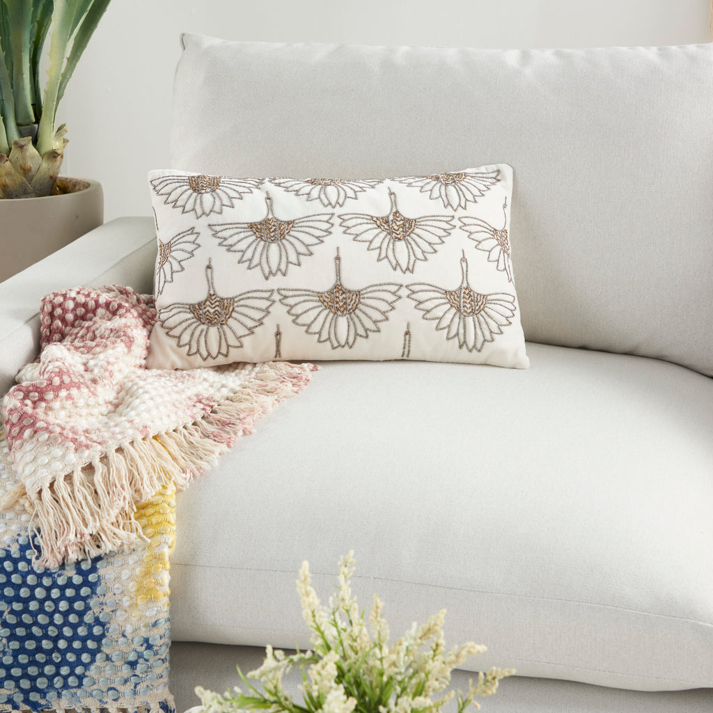 nourison sofia az534 ivory pillow