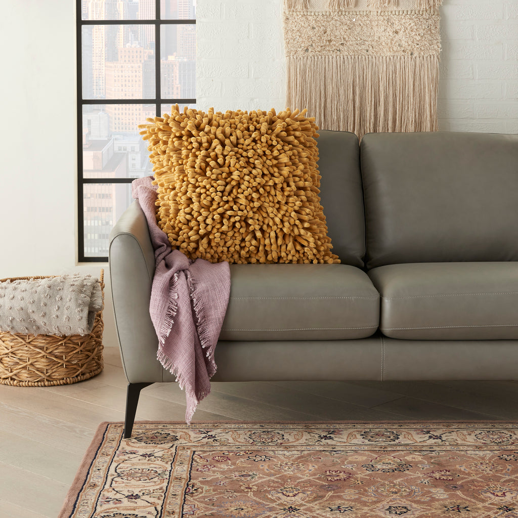 nourison sofia ys103 mustard pillow