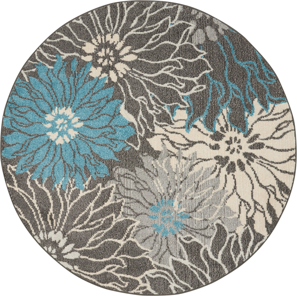 nourison passion psn17 charcoal blue rug