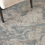 nourison rustic textures rus15 light grey blue rug