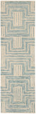 nourison interlock itl06 ivory turquoise rug