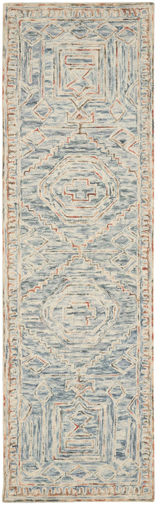 nourison interlock itl02 blue multi rug
