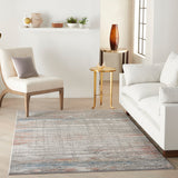 nourison rustic textures rus12 grey multi rug