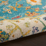 nourison allur alr01 turquoise ivory rug