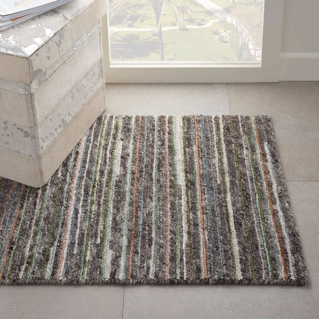 nourison plateau pae01 grey green rug