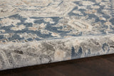 nourison quarry qua08 ivory blue rug