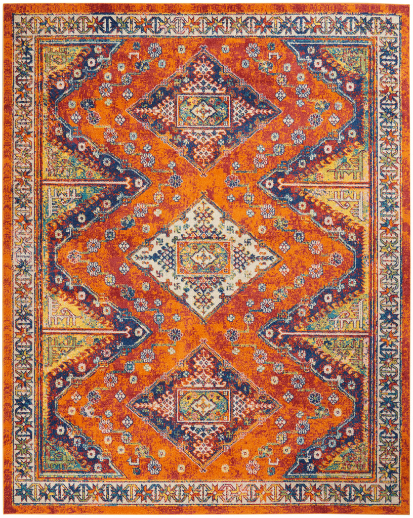 nourison allur alr02 orange multicolor rug