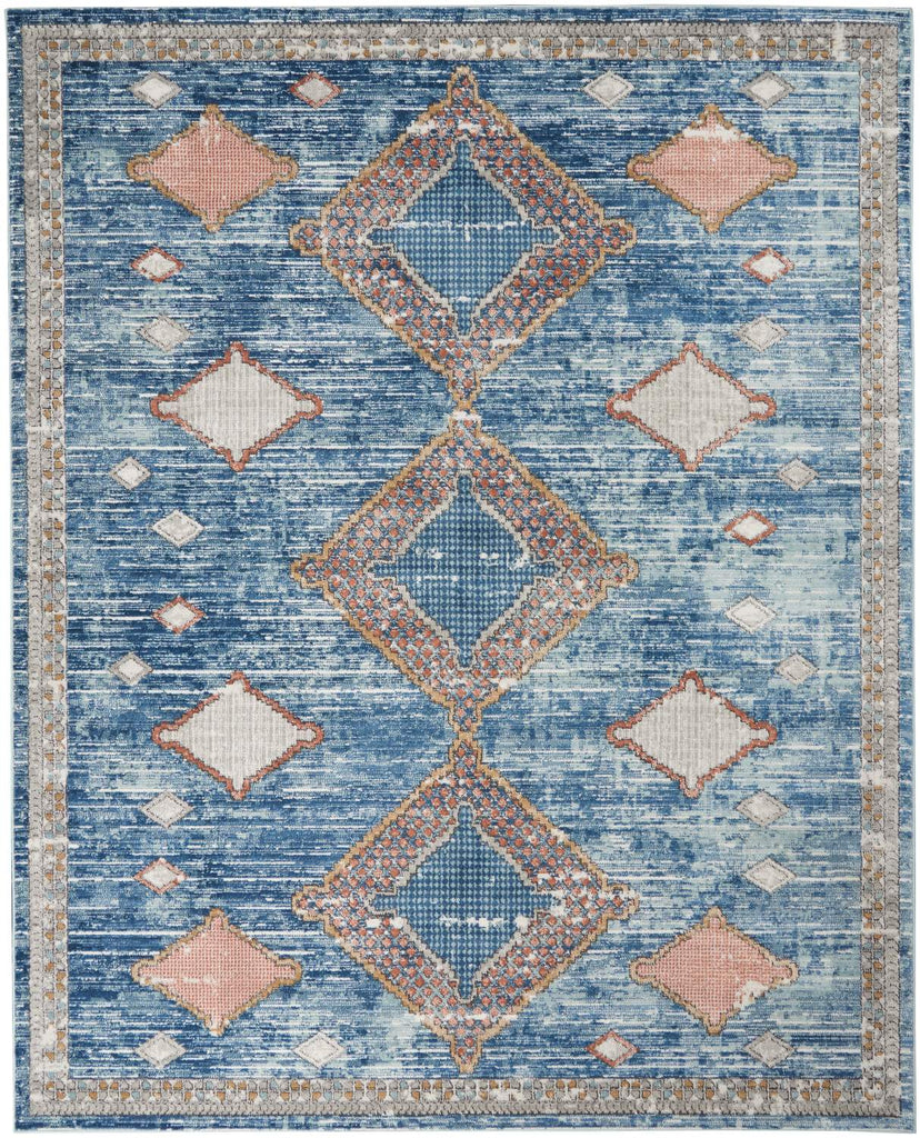 nourison quarry qua14 blue rug