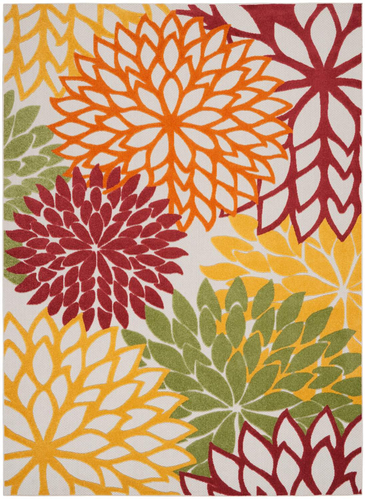 nourison aloha alh05 red multi colored rug