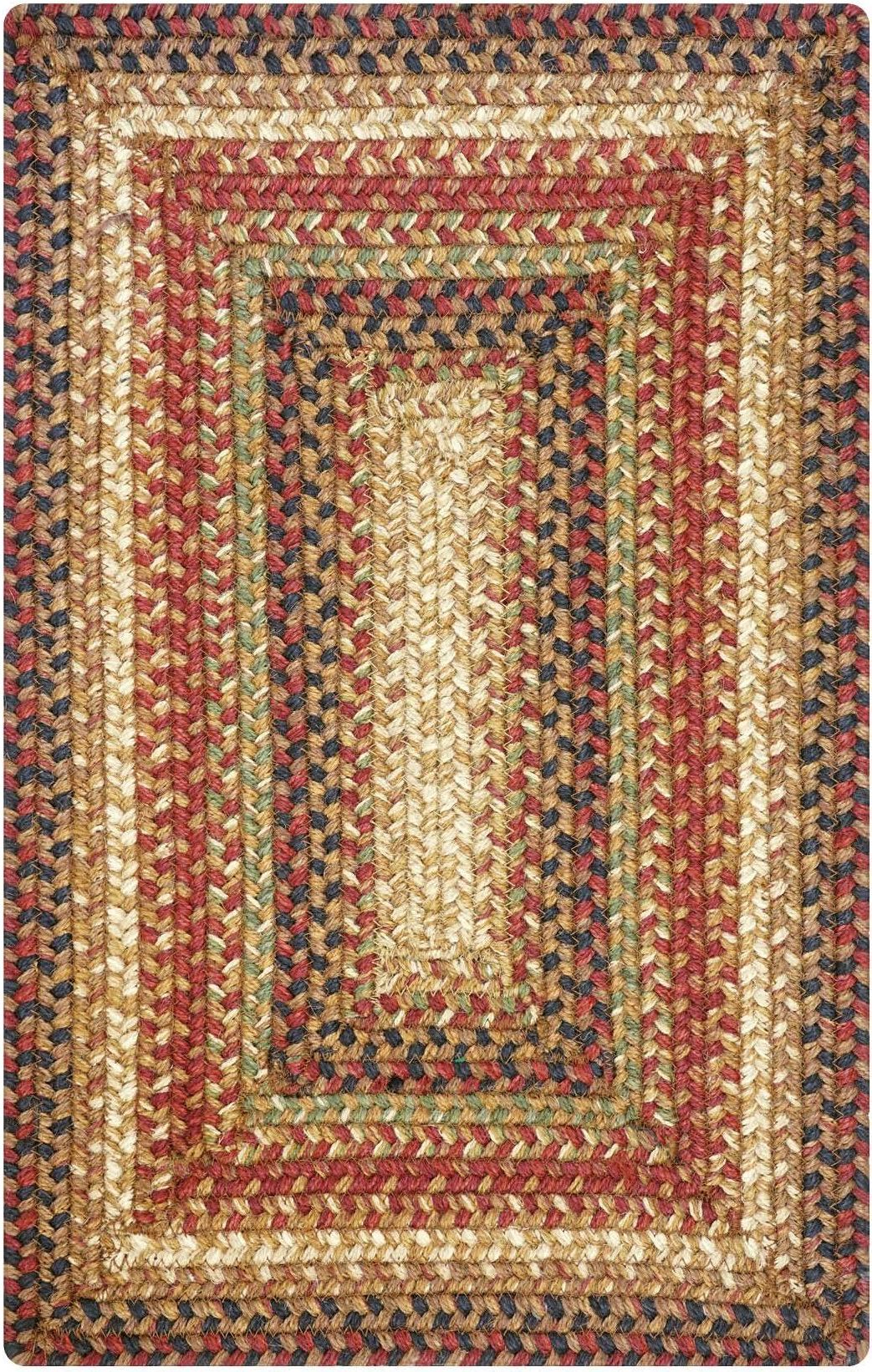 homespice decor jute braided gingerbread brown rug