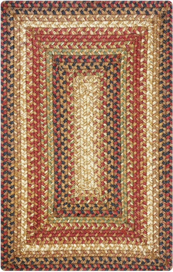 homespice decor jute braided gingerbread brown rug