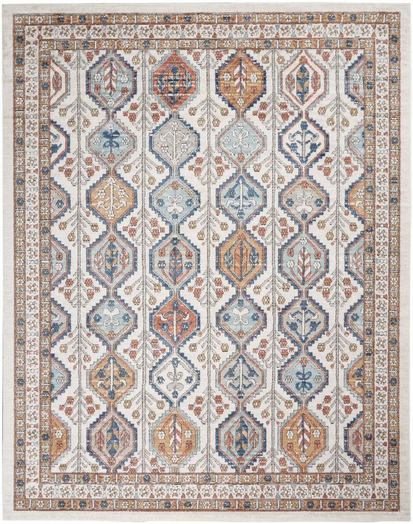 nourison quarry qua15 ivory multi rug
