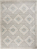 nourison quarry qua16 grey ivory blue rug