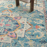 nourison passion psn25 ivory light blue rug