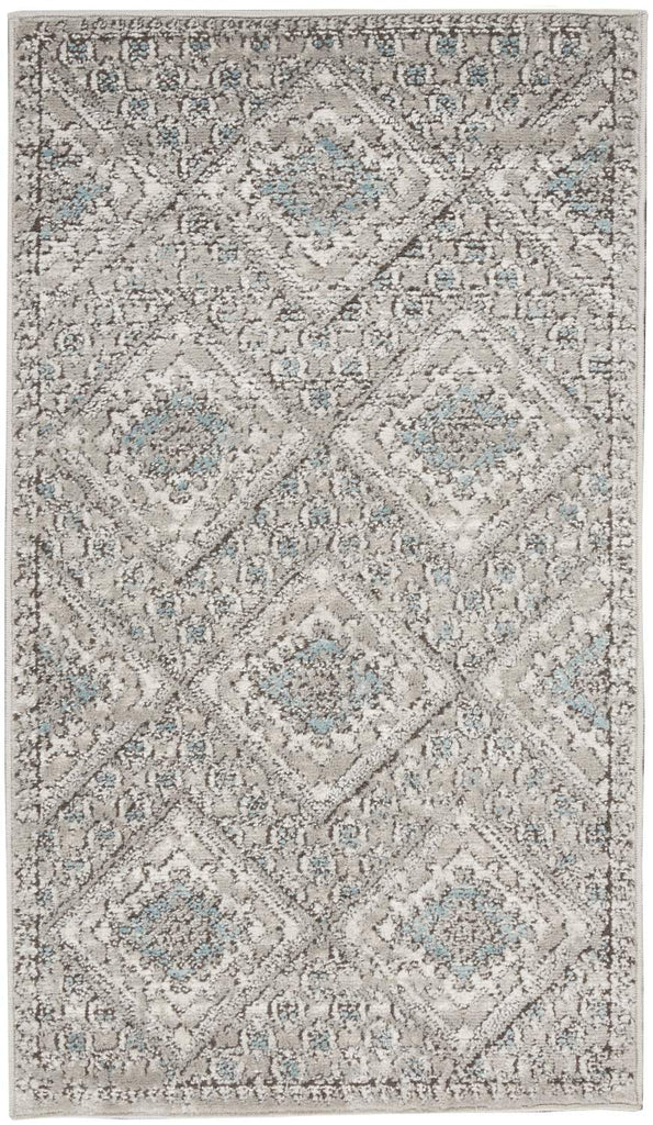 nourison quarry qua16 grey ivory blue rug