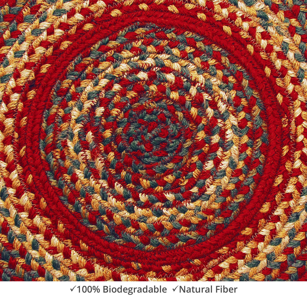 homespice decor jute braided cider barn red rug