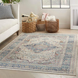 nourison vintage kashan vka07 ivory blue rug