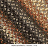 homespice decor cotton braided cocoa bean black rug