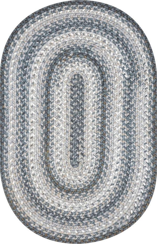 homespice decor ultra durable braided graphite grey rug