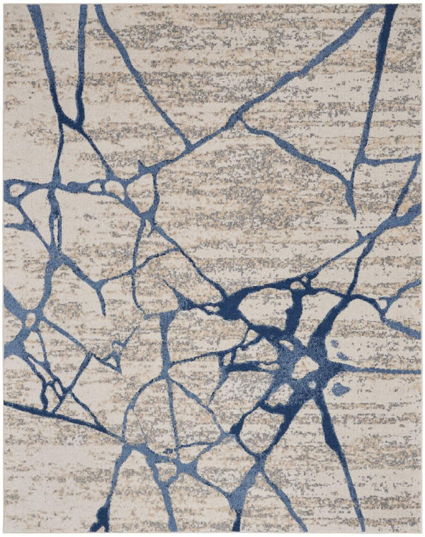 nourison river flow rfv05 ivory blue rug