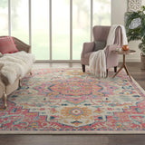 nourison passion psn25 ivory pink rug
