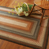 homespice decor cotton braided cocoa bean black rug