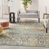 nourison allur alr05 turquoise multicolor rug