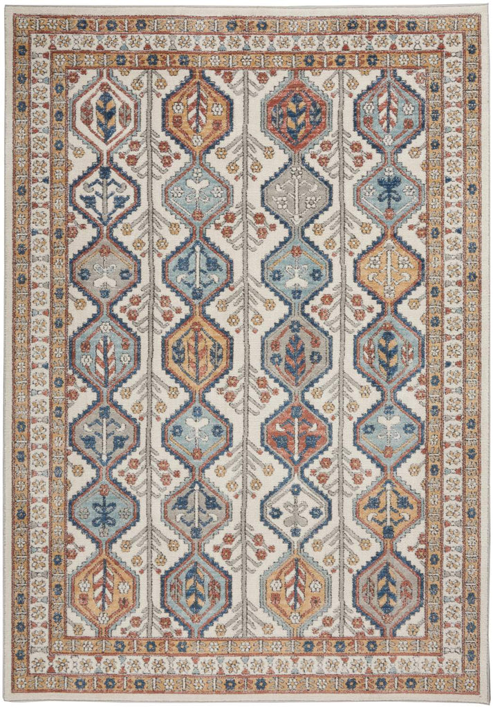 nourison quarry qua15 ivory multi rug