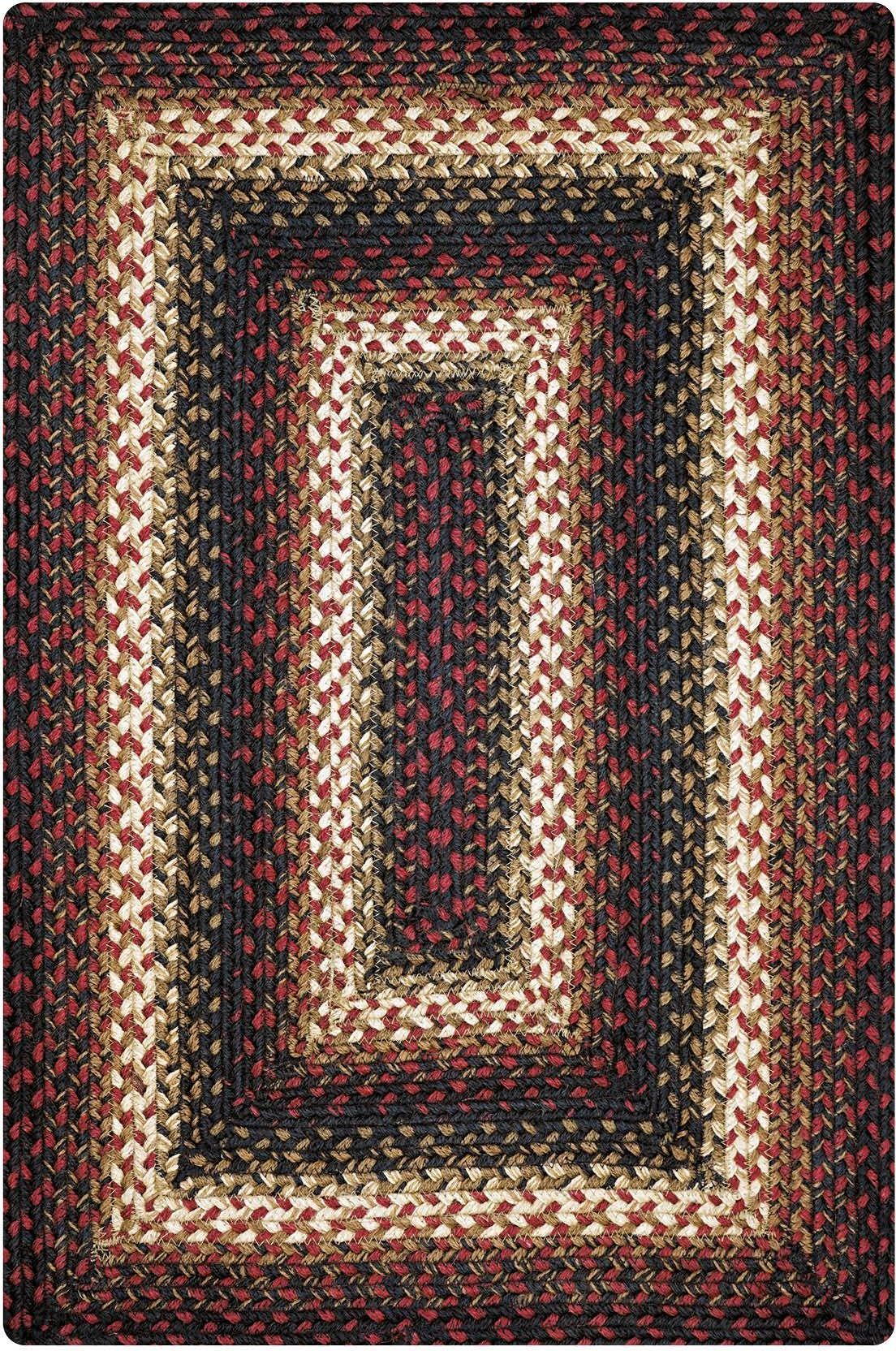 homespice decor jute braided prescott black rug
