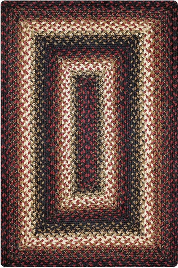 homespice decor jute braided prescott black rug