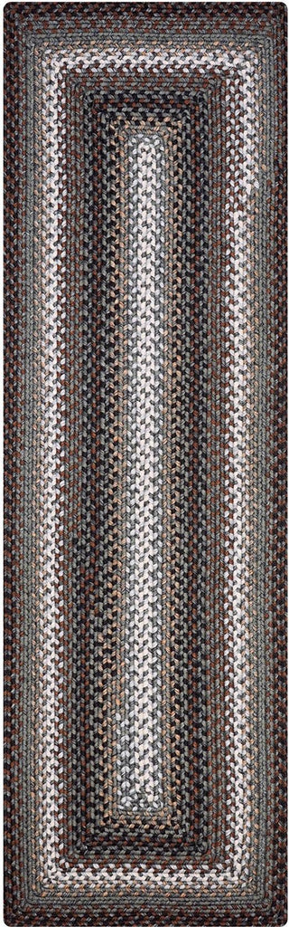 homespice decor ultra durable braided midnight moon grey rug