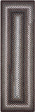 homespice decor ultra durable braided midnight moon grey rug