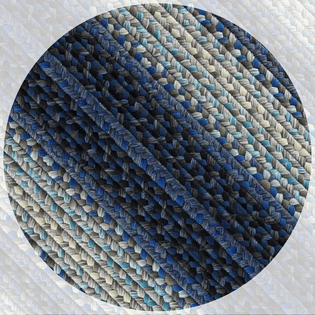 homespice decor ultra durable braided juniper blue rug