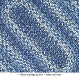 homespice decor jute braided denim blue rug