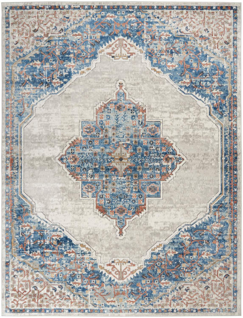 nourison quarry qua12 blue grey rug