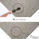 homespice decor ultra durable braided slate light grey rug