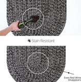 homespice decor ultra durable braided black rug