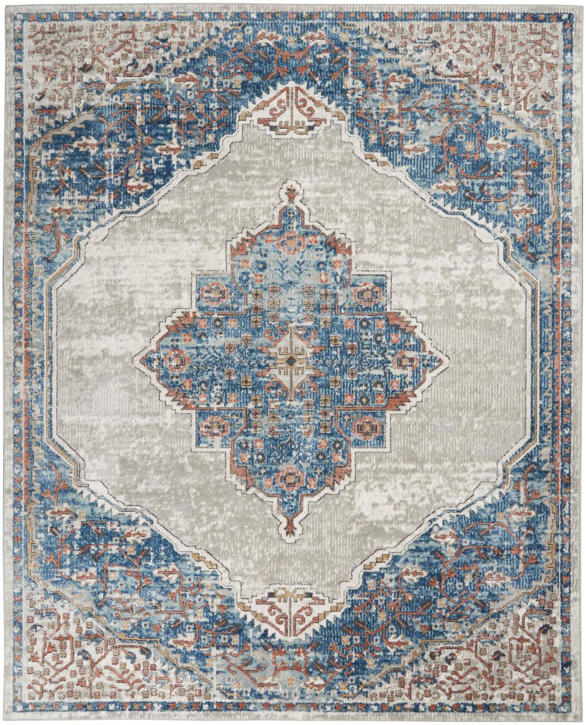 nourison quarry qua12 blue grey rug